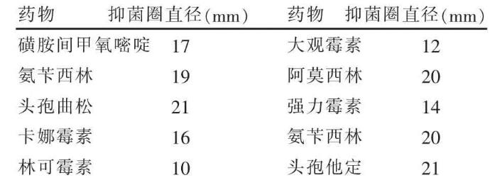 羊致病性链球菌病对孢他定、磺胺间甲氧嘧啶5种药物高度敏感性研究