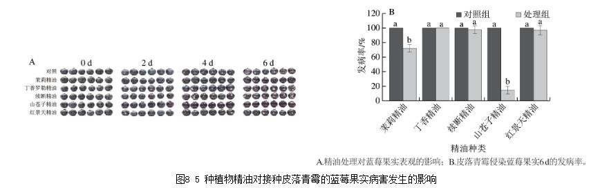 25种天然植物精油对蓝莓致病菌生长曲线、抑制作用（四）